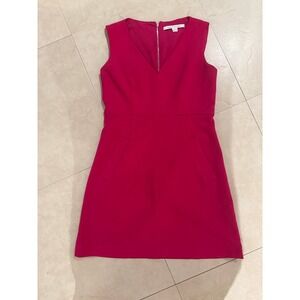 Diane von Furstenberg Pink V Neck‎ Sleeveless Sheath Dress Size 10